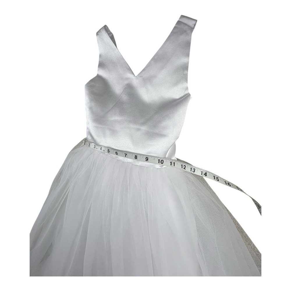Unbranded Girls White Tulle Dress Size 12 Flower‎ Girl Special Occasion - Picture 5 of 8